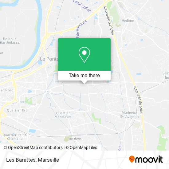 Les Barattes map