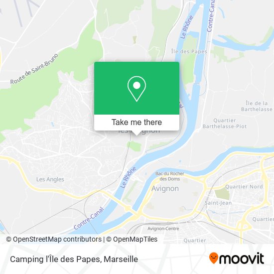 Camping l'Île des Papes map