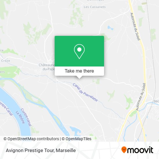 Avignon Prestige Tour map