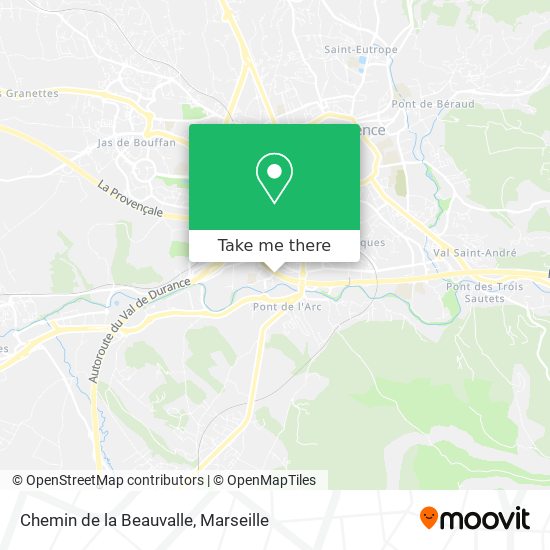 Mapa Chemin de la Beauvalle