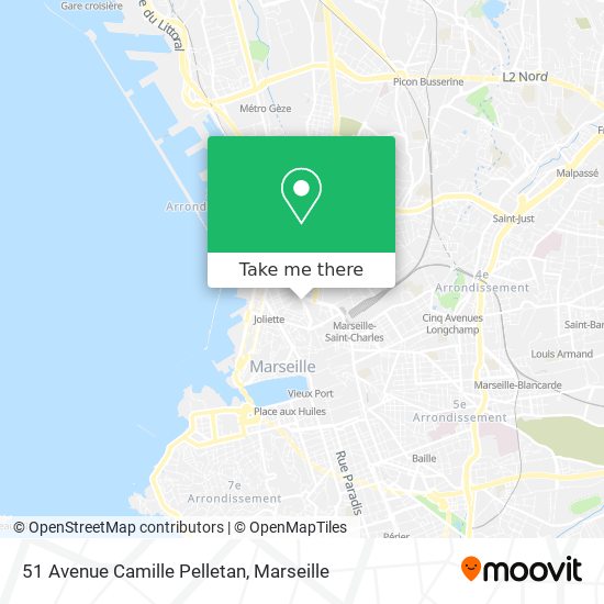 Mapa 51 Avenue Camille Pelletan