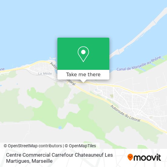 Centre Commercial Carrefour Chateauneuf Les Martigues map