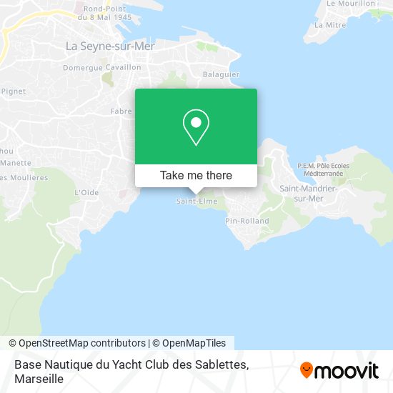 Base Nautique du Yacht Club des Sablettes map