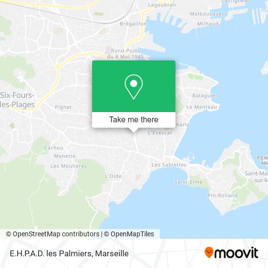 E.H.P.A.D. les Palmiers map