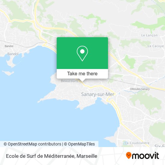 Mapa Ecole de Surf de Méditerranée