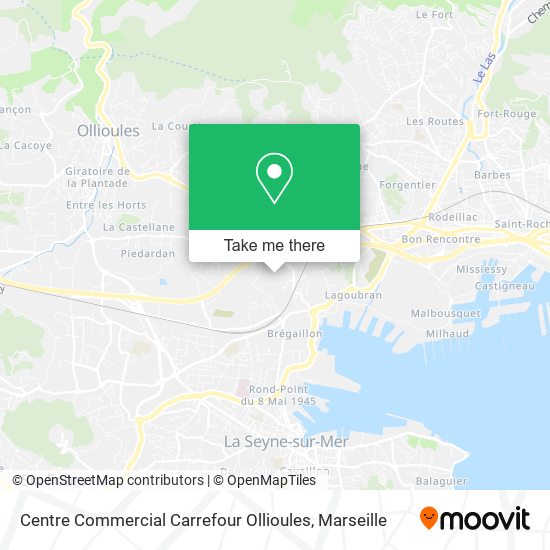 Centre Commercial Carrefour Ollioules map