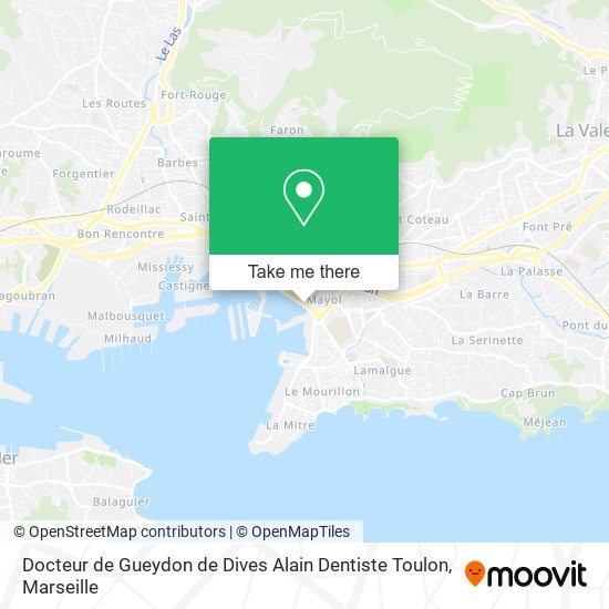 Docteur de Gueydon de Dives Alain Dentiste Toulon map