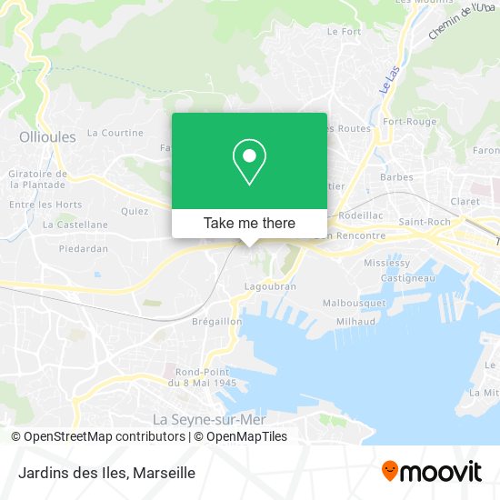 Jardins des Iles map
