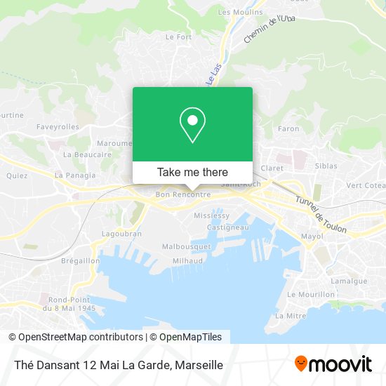 Thé Dansant 12 Mai La Garde map