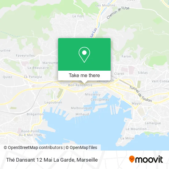 Thé Dansant 12 Mai La Garde map