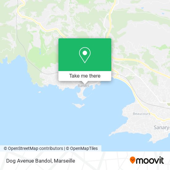 Dog Avenue Bandol map