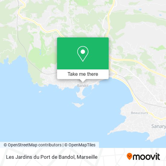 Mapa Les Jardins du Port de Bandol