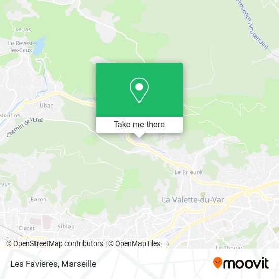 Les Favieres map