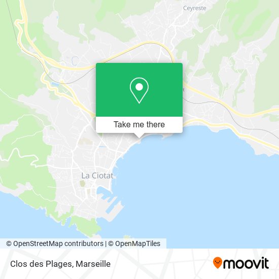 Mapa Clos des Plages