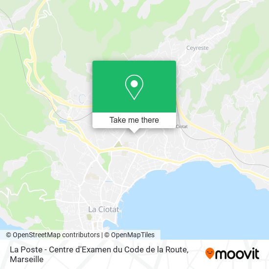 Mapa La Poste - Centre d'Examen du Code de la Route