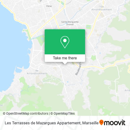 Mapa Les Terrasses de Mazargues Appartement