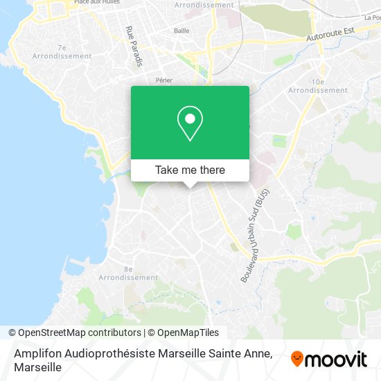 Amplifon Audioprothésiste Marseille Sainte Anne map