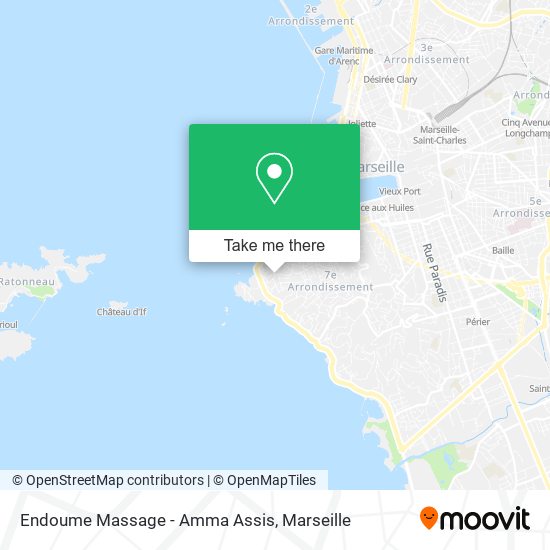 Mapa Endoume Massage - Amma Assis