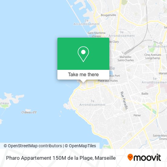 Mapa Pharo Appartement 150M de la Plage