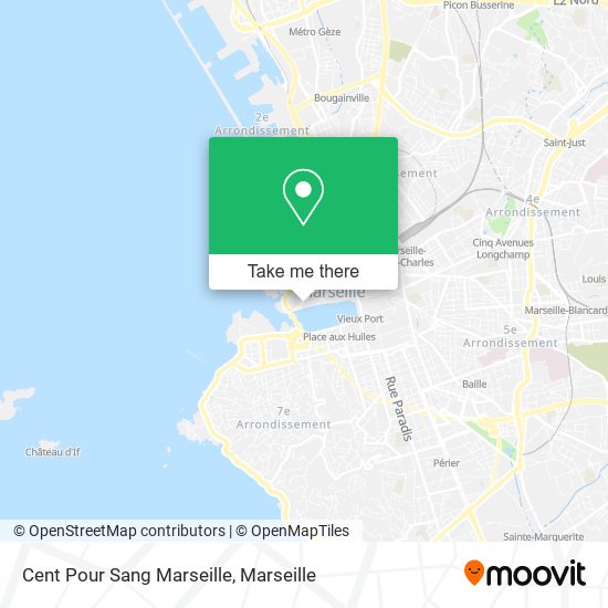 Cent Pour Sang Marseille map