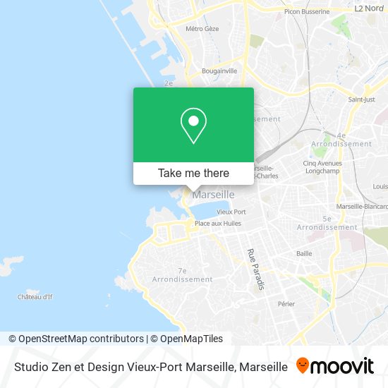 Studio Zen et Design Vieux-Port Marseille map