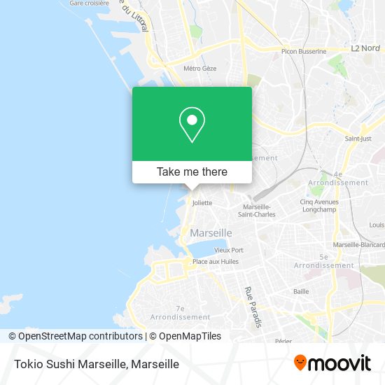 Tokio Sushi Marseille map