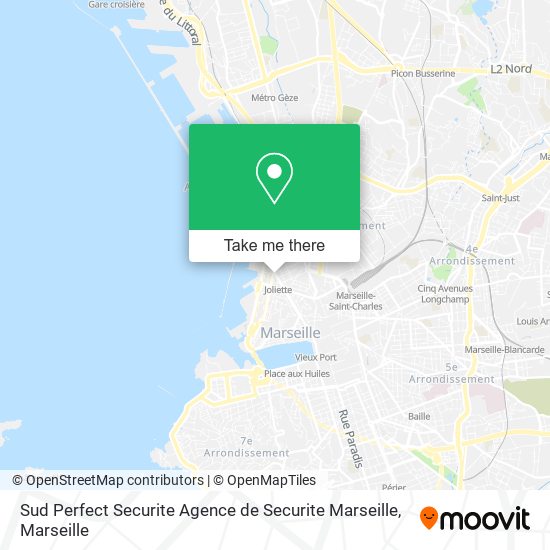 Sud Perfect Securite Agence de Securite Marseille map