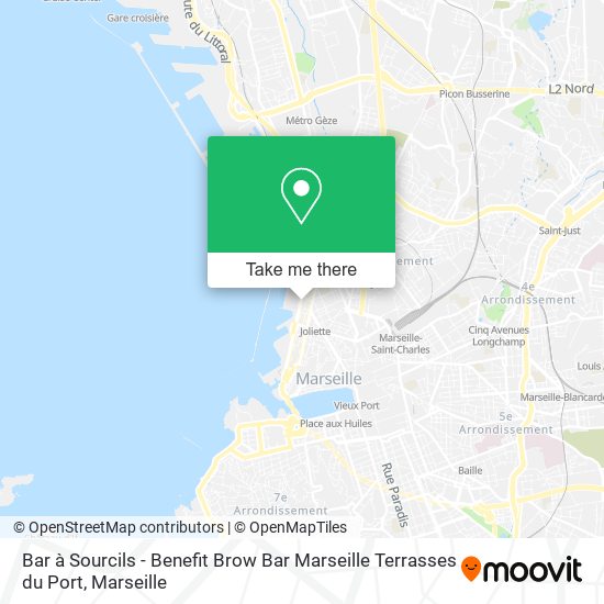 Mapa Bar à Sourcils - Benefit Brow Bar Marseille Terrasses du Port