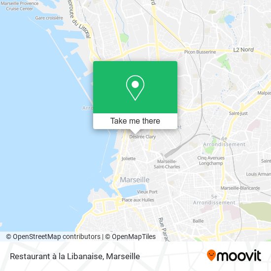 Restaurant à la Libanaise map