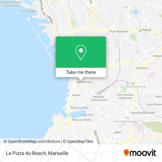 La Pizza du Beach map