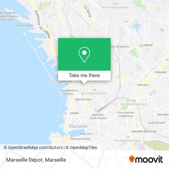 Marseille Dépot map