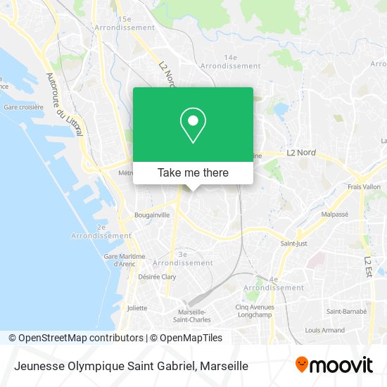 Mapa Jeunesse Olympique Saint Gabriel