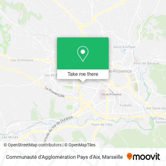 Communauté d'Agglomération Pays d'Aix map