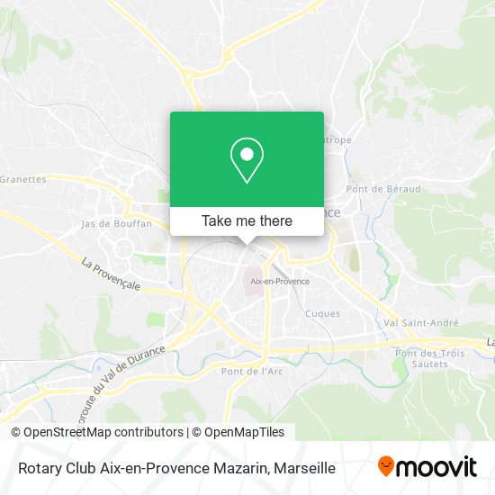 Mapa Rotary Club Aix-en-Provence Mazarin