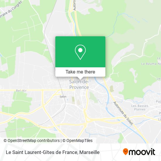 Mapa Le Saint Laurent-Gîtes de France