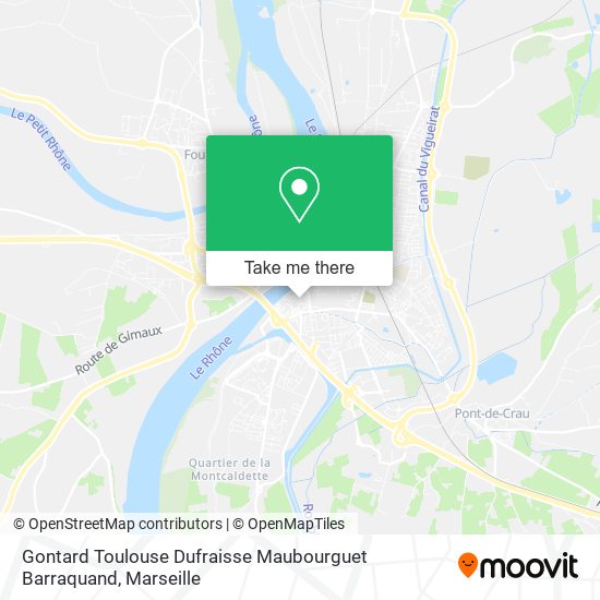 Mapa Gontard Toulouse Dufraisse Maubourguet Barraquand