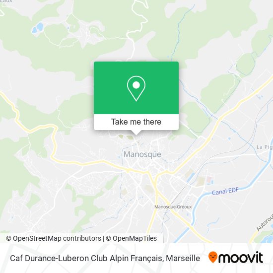 Mapa Caf Durance-Luberon Club Alpin Français