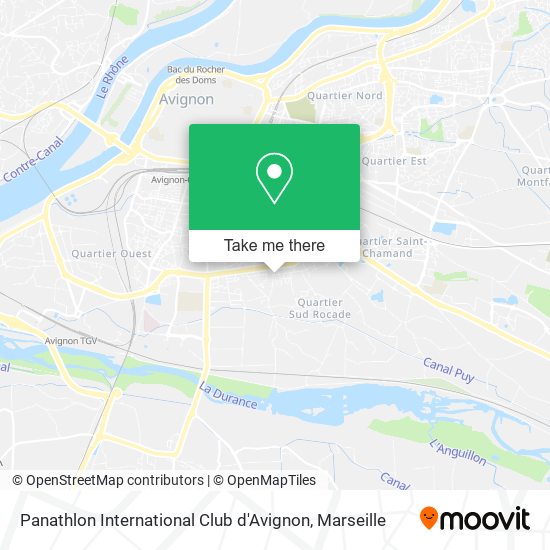 Mapa Panathlon International Club d'Avignon