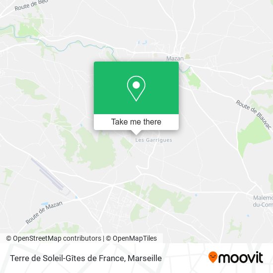 Terre de Soleil-Gîtes de France map