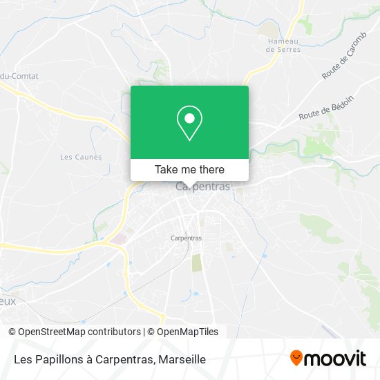 Les Papillons à Carpentras map