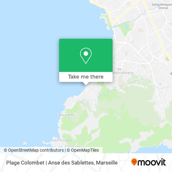 Mapa Plage Colombet | Anse des Sablettes