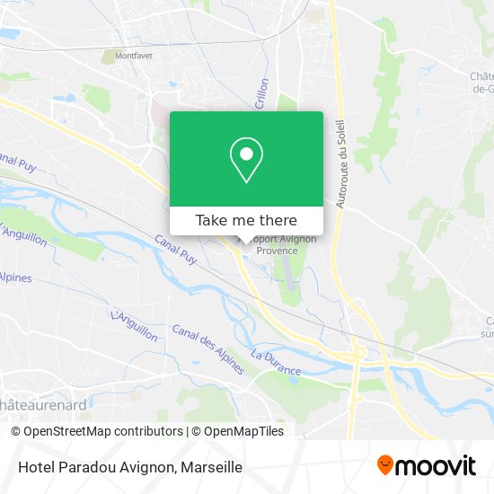 Mapa Hotel Paradou Avignon
