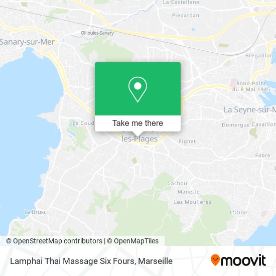 Lamphai Thai Massage Six Fours map