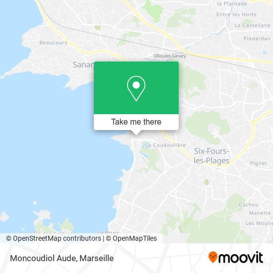Moncoudiol Aude map