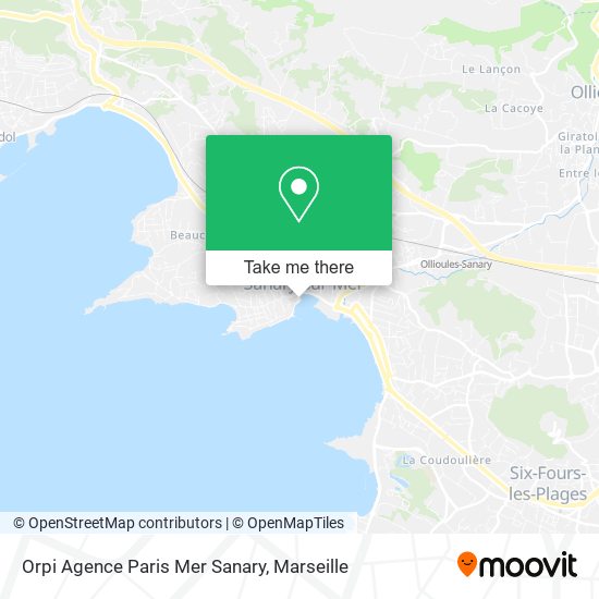 Orpi Agence Paris Mer Sanary map