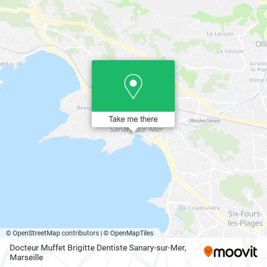 Docteur Muffet Brigitte Dentiste Sanary-sur-Mer map