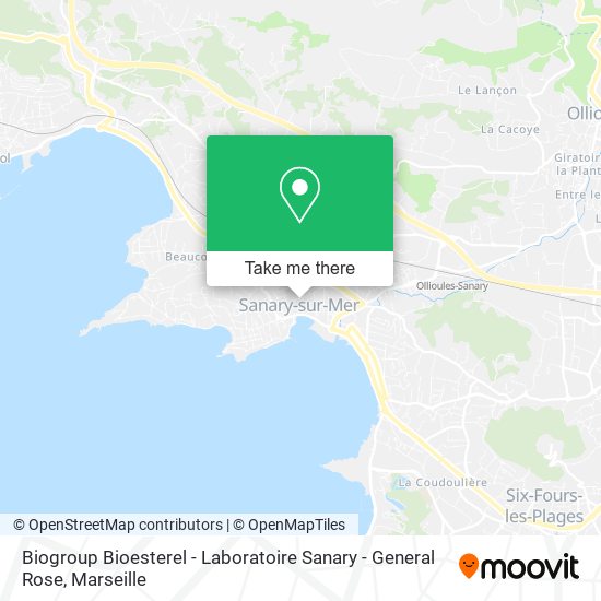 Biogroup Bioesterel - Laboratoire Sanary - General Rose map