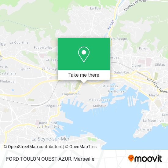 FORD TOULON OUEST-AZUR map
