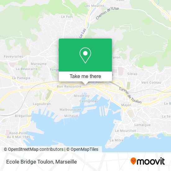 Ecole Bridge Toulon map