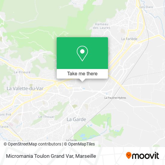 Micromania Toulon Grand Var map